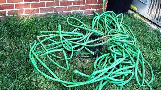 The genius tip to stop tangling your garden hose. 