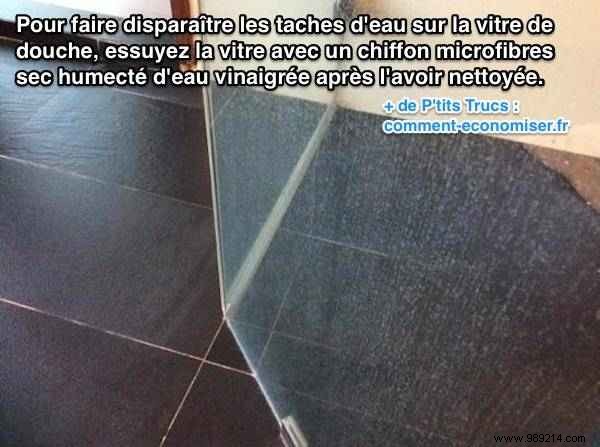 Water Stains on the Shower Glass:the Tip to Make Them Disappear. 