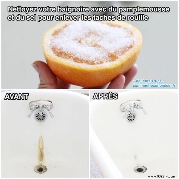 How to Clean Your Bathtub with Grapefruit and Salt. 