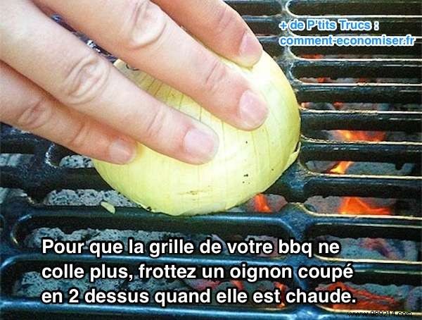 Finally a tip to prevent the barbecue grill from sticking! 