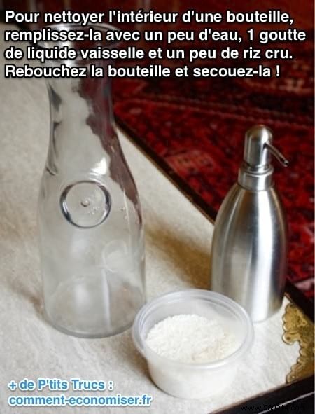The Tip To Clean The Inside Of A Bottle Easily. 