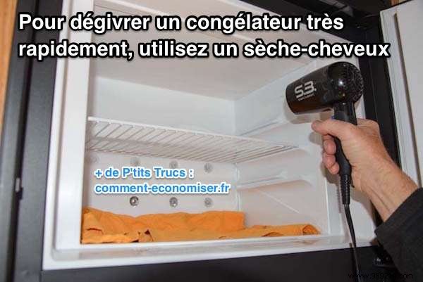 How to Defrost a Freezer VERY Quickly with a Hair Dryer. 