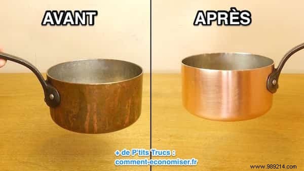 THE Magic Trick For Your Copper Pans To Regain All Their Shine. 