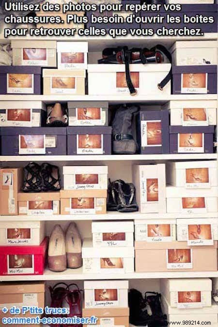 The ingenious trick for those who have a lot of shoes to store. 