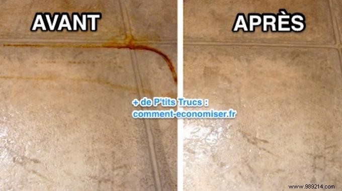 Rust stain on Lino? The Trick To Eliminate It With Salt and Lemon. 