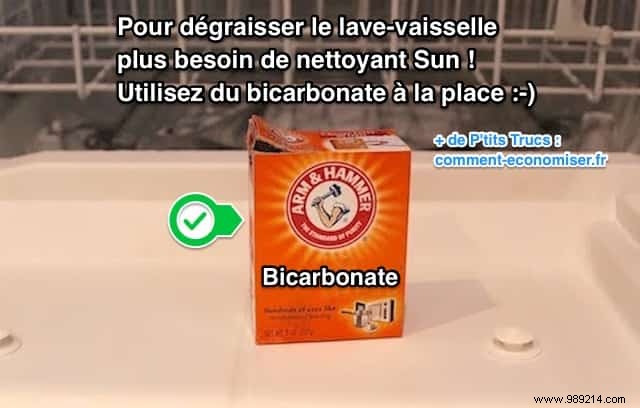 To Degrease the Dishwasher No More Sun Cleaner Needed! Use Bicarbonate Instead. 
