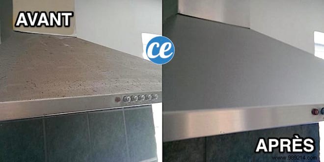 The Magic Trick to Degrease a Stainless Steel Hood Easily. 