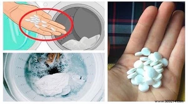 Put Aspirin Pills In The Machine To Remove Any Stubborn Stains! 