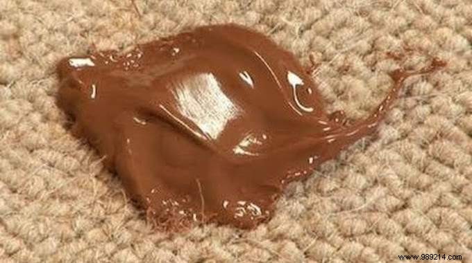 How to remove a chocolate stain from a rug or carpet. 