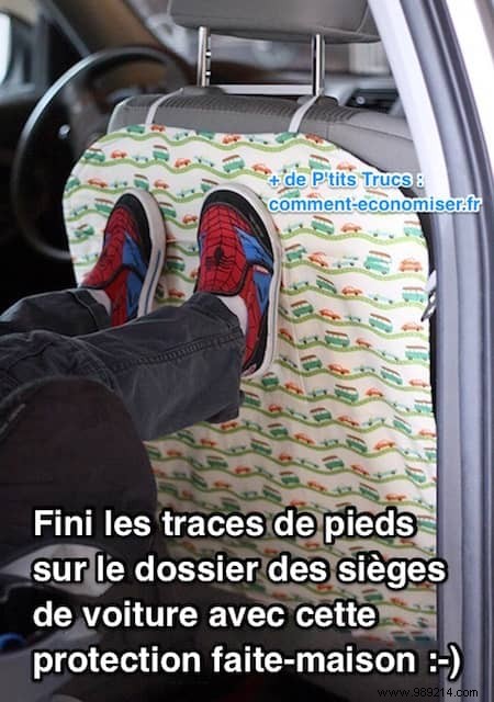 No More Footprints On Car Seat Backs With This Homemade Protection. 