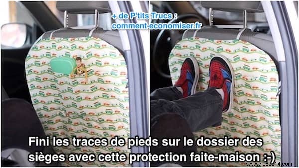 No More Footprints On Car Seat Backs With This Homemade Protection. 