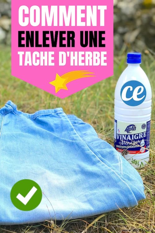 Grandma s Trick To Removing A Grass Stain With White Vinegar. 