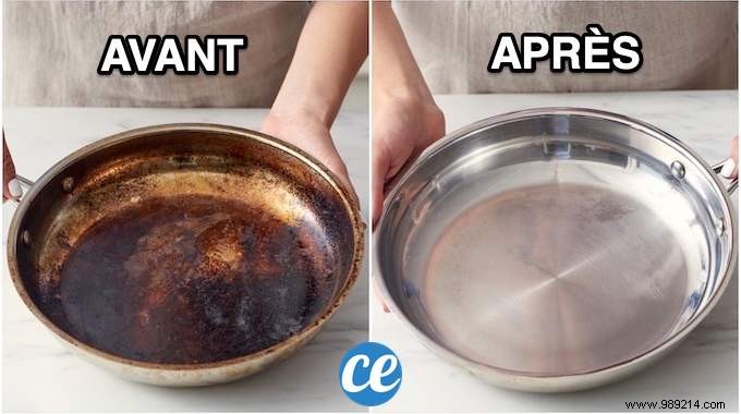 The Surprising Trick To Recover A Burnt Frying Pan With White Vinegar. 