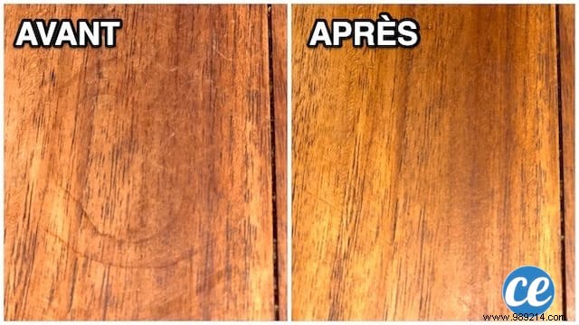 How to remove a water stain from a wooden table. 