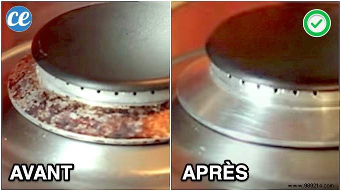 The Magic Trick To Clean Gas Burners WITHOUT SCRUB. 