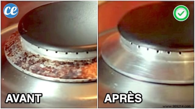 The Magic Trick To Clean Gas Burners WITHOUT SCRUB. 