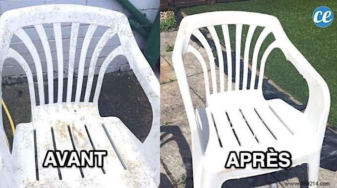 The tip for your plastic chairs to regain their whiteness. 