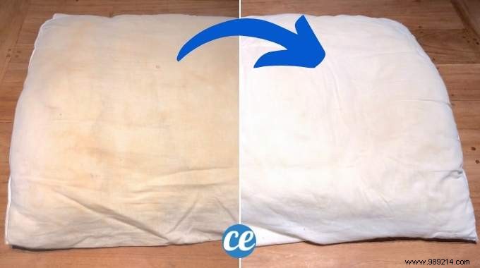 How to Clean and Whiten Your Old Yellow Pillows (WITHOUT Bleach). 