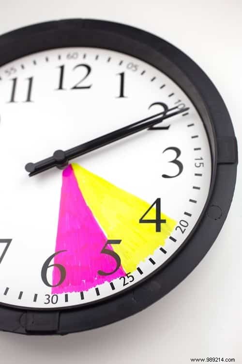 After School Schedule:The Colorful Clock to Help Kids Get Organized. 
