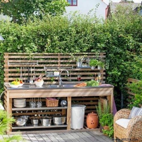 30 outdoor kitchens in pallets to make yourself. 