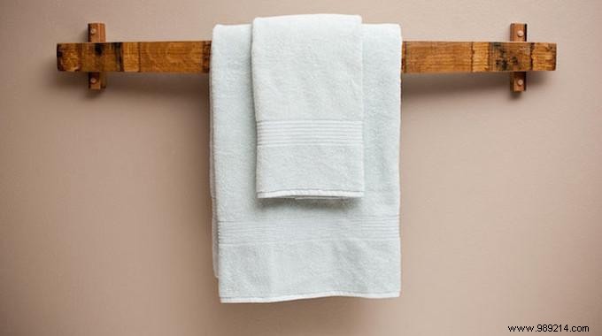 Need space? Here is a Clever Towel Rack Storage. 