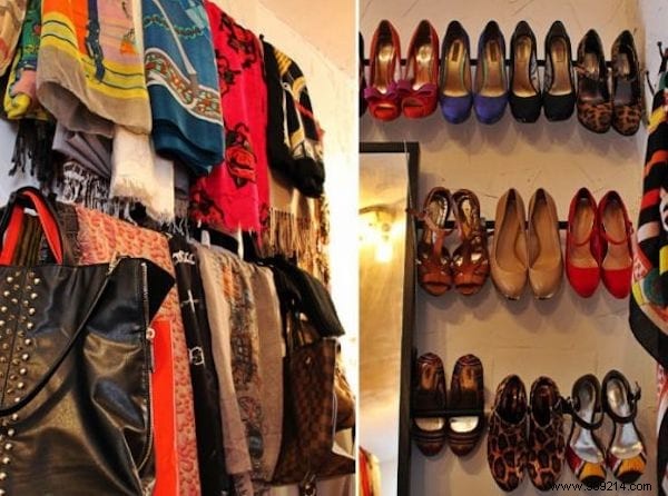 Easy and Cheap DIY Storage for Shoes and Scarves. 
