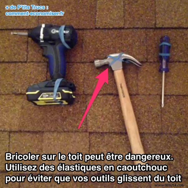 DIY:The Tip To Prevent Your Tools From Slipping Off The Roof. 