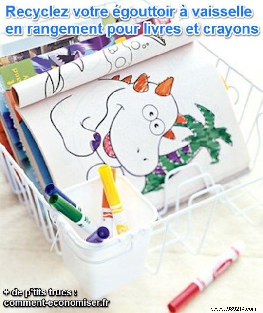 A Clever Storage for Coloring Books and Crayons. 