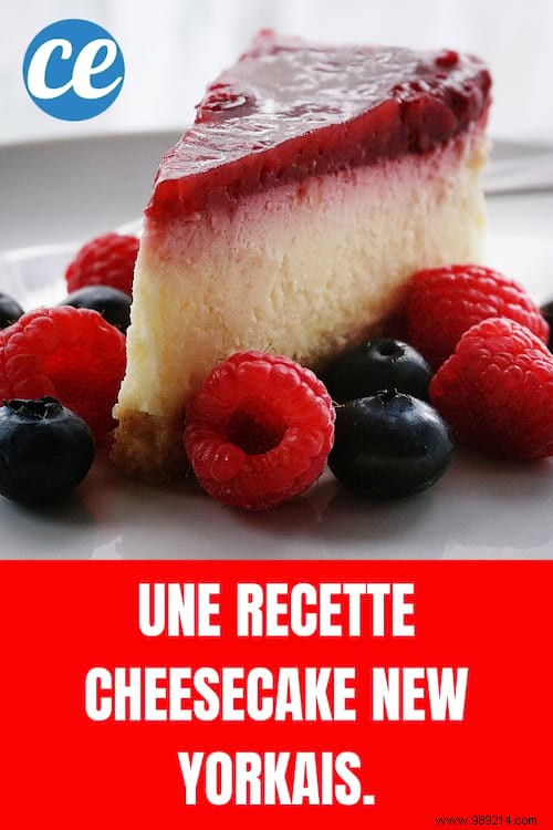 A New York cheesecake recipe. 