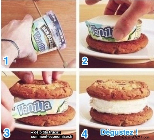 Our Amazing Recipe to Make an Ice Cream Cookie in 2 min. 