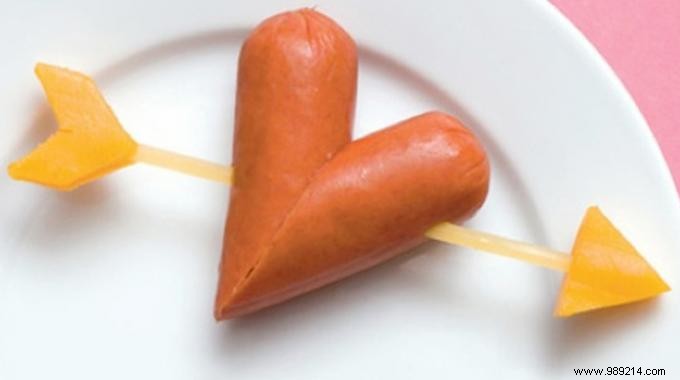 Here s How to Make Little Heart-Shaped Sausages. 