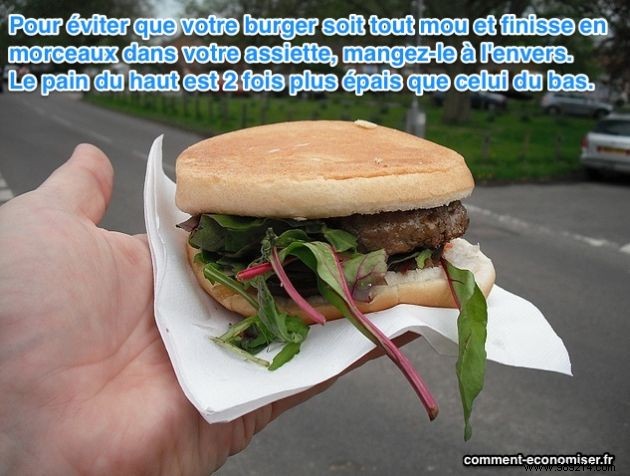The Best Method to Eat a Big Burger Easily. 