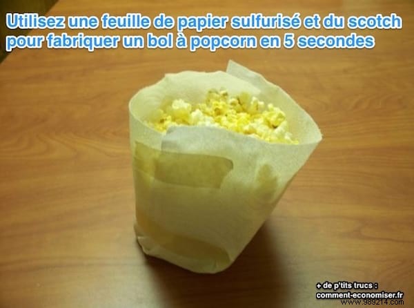 Trick to Create a Popcorn Bowl in 5 Seconds. 