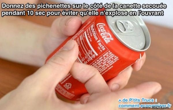 The Amazing Trick to Open a Shaken Soda Can Without Spilling It Everywhere. 