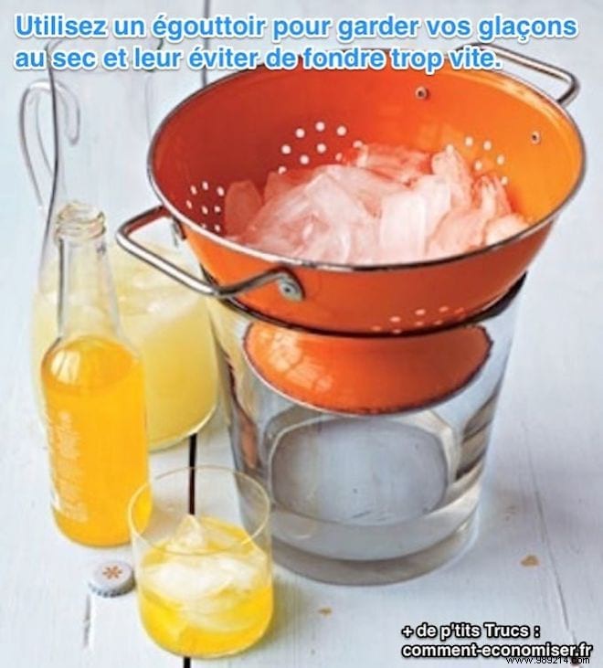 Your Drainer Is A Clever Ice Bucket For Aperitif. 