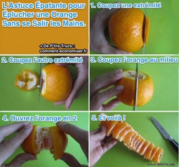 The Amazing Trick to Peel an Orange Without Getting Your Hands Dirty. 