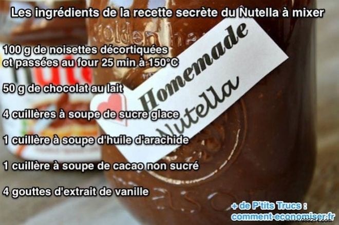 Finally The Secret Homemade Nutella Recipe. 