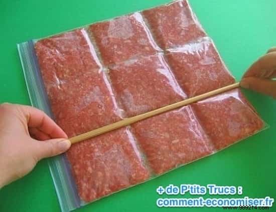 Finally, a tip for defrosting minced meat quickly. 