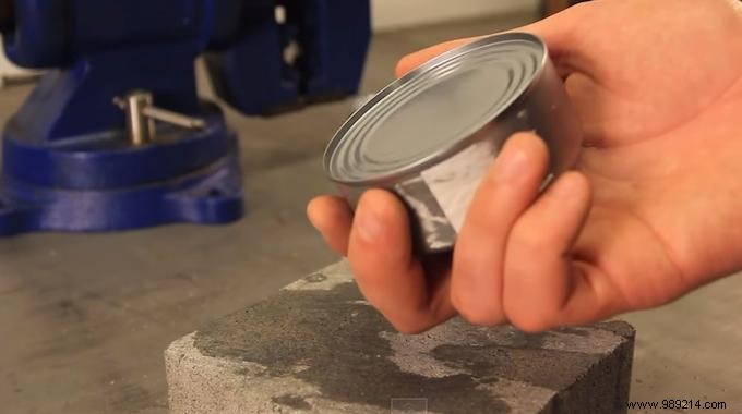 The Great Trick to Open a Tin Can WITHOUT a Can Opener. 