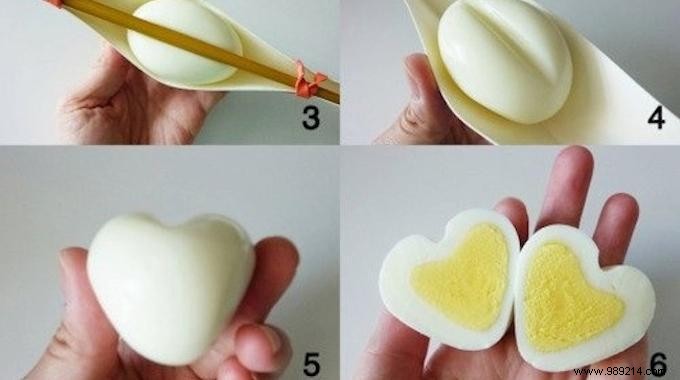 The Creative Trick For Making Heart Shaped Hard Boiled Eggs. 