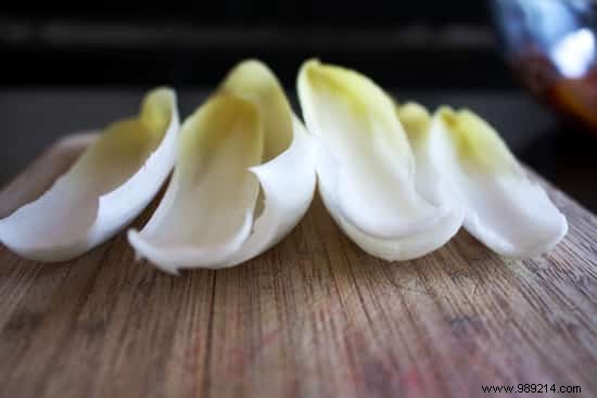 Light in Price and Calories:Endives Stuffed with Chicken. 