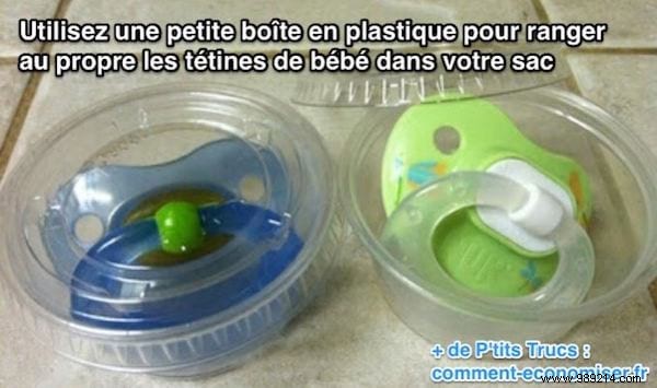 The Practical Tip for Storing Baby s Pacifiers Cleanly in Your Bag. 