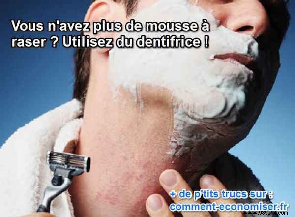 More Shaving Foam? Use Toothpaste! 