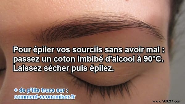 Trick to Pluck Eyebrows Without Pain. 
