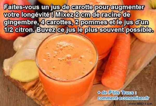 Make yourself a carrot juice and increase your longevity! 