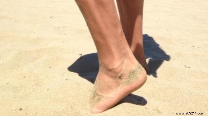 A Little Trick to Stop Burning Your Feet on Too Hot Sand. 