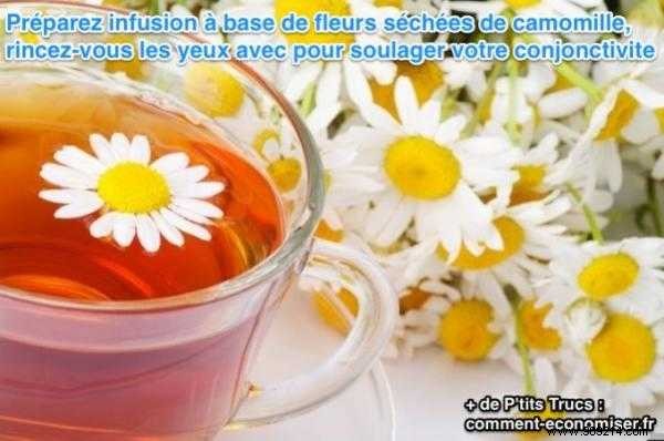 Relieve Conjunctivitis With A Chamomile Infusion. 