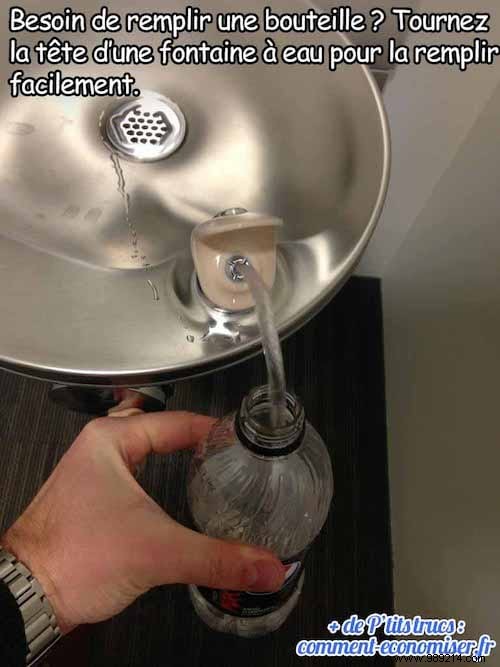 The Tip To Easily Fill Your Bottle At A Water Fountain. 