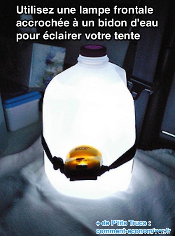 How To Light Up A Tent With A Water Canister. 