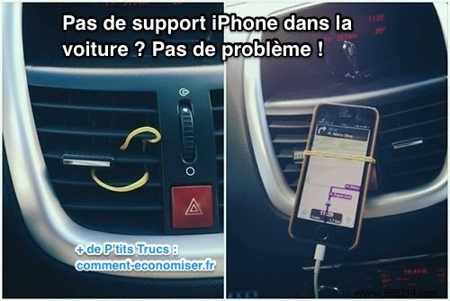 No Holder to Hold your iPhone in the Car? Here is the Tip. 